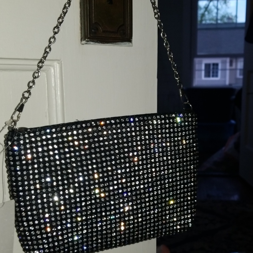 Wristlet rhinestone purse